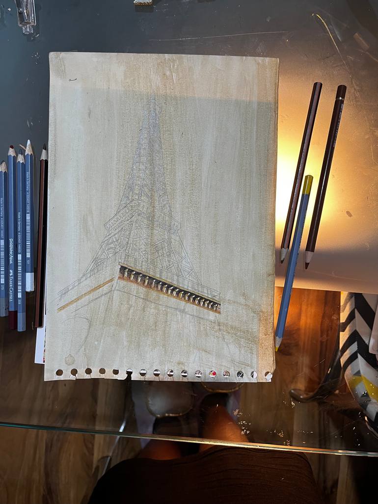 Original Abstract Architecture Mixed Media by Kirsty Enti