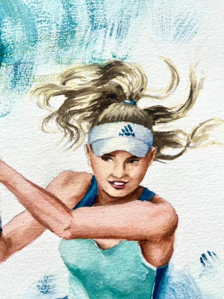 Original Illustration Sports Painting by Elena Novokhatko