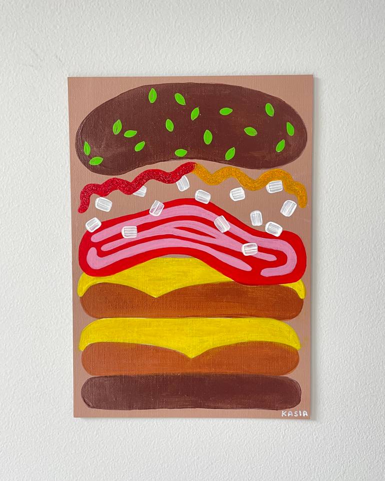 Original Pop Art Food & Drink Painting by Kasia Sykus