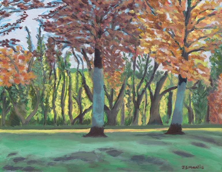 Print of Impressionism Landscape Paintings by Julie Mantis