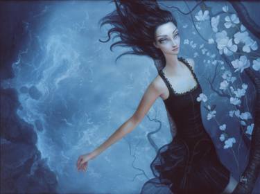 Original Symbolism Women Painting by Lori Earley
