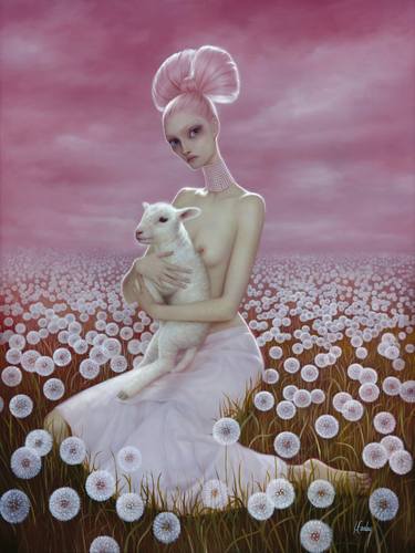 Original Symbolism Women Painting by Lori Earley