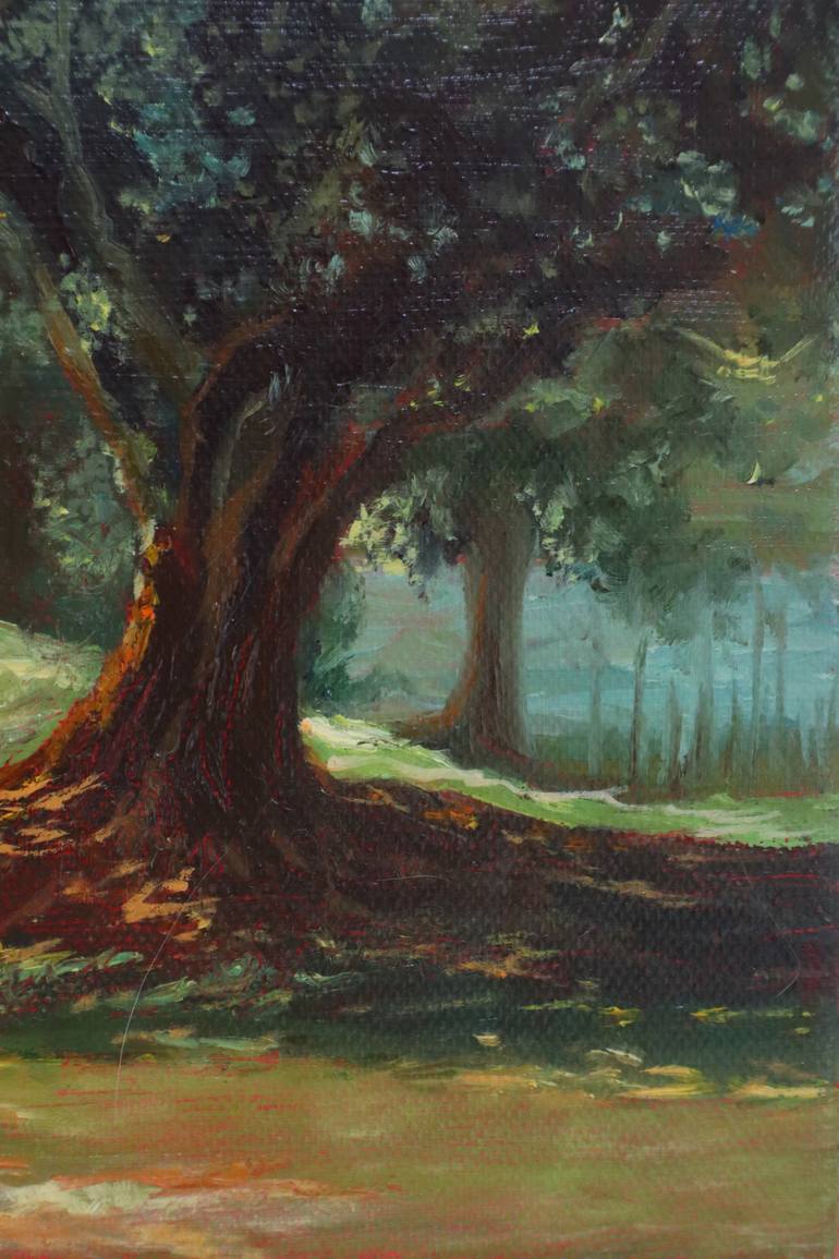 Original Art Deco Nature Painting by Linyu Wang