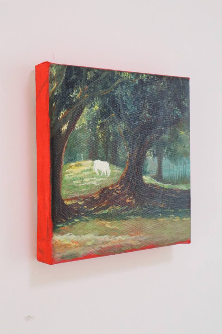 Original Art Deco Nature Painting by Linyu Wang