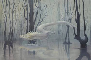 Original Art Deco Fantasy Painting by Linyu Wang