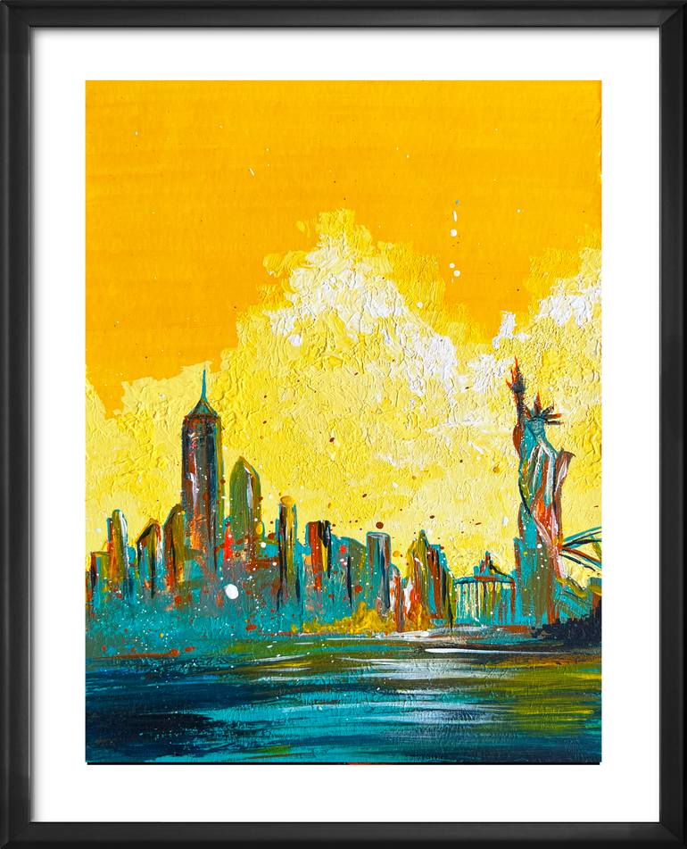 Original Abstract Landscape Painting by Alishah Art