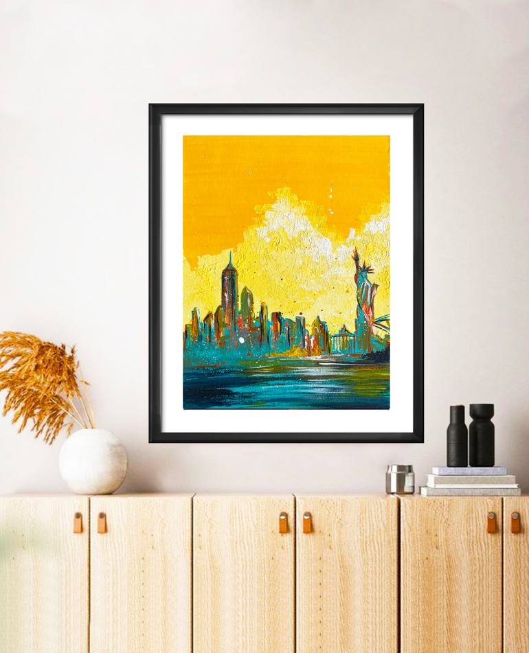 Original Abstract Landscape Painting by Alishah Art