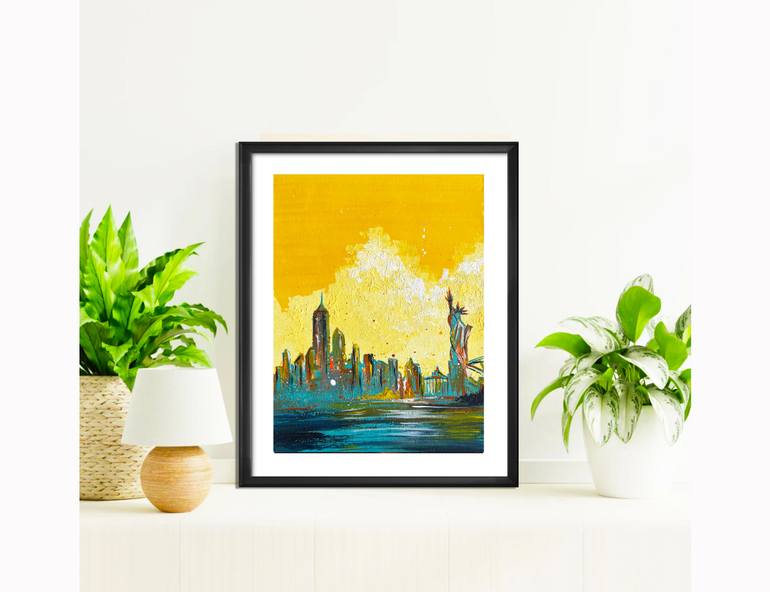 Original Abstract Landscape Painting by Alishah Art