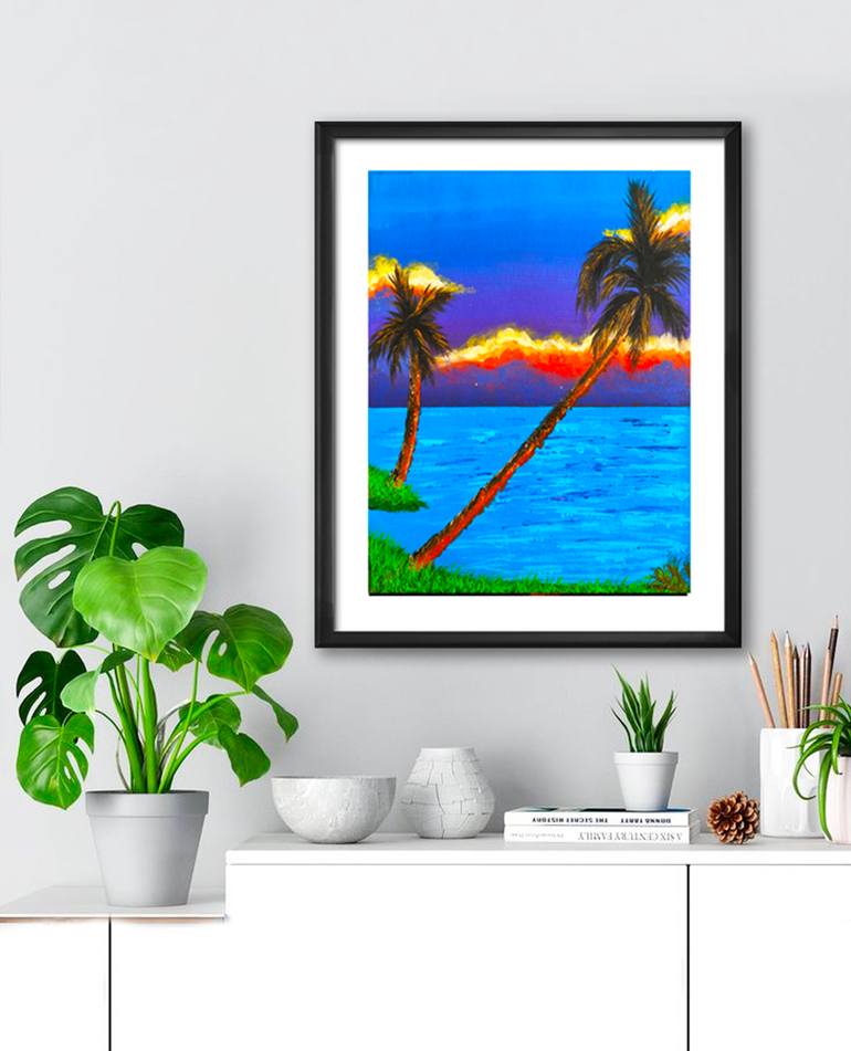 Original Pop Art Landscape Painting by Alishah Art