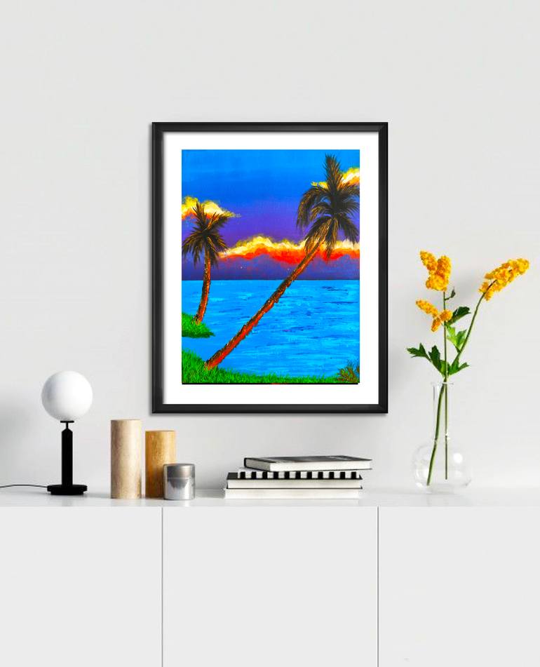 Original Pop Art Landscape Painting by Alishah Art