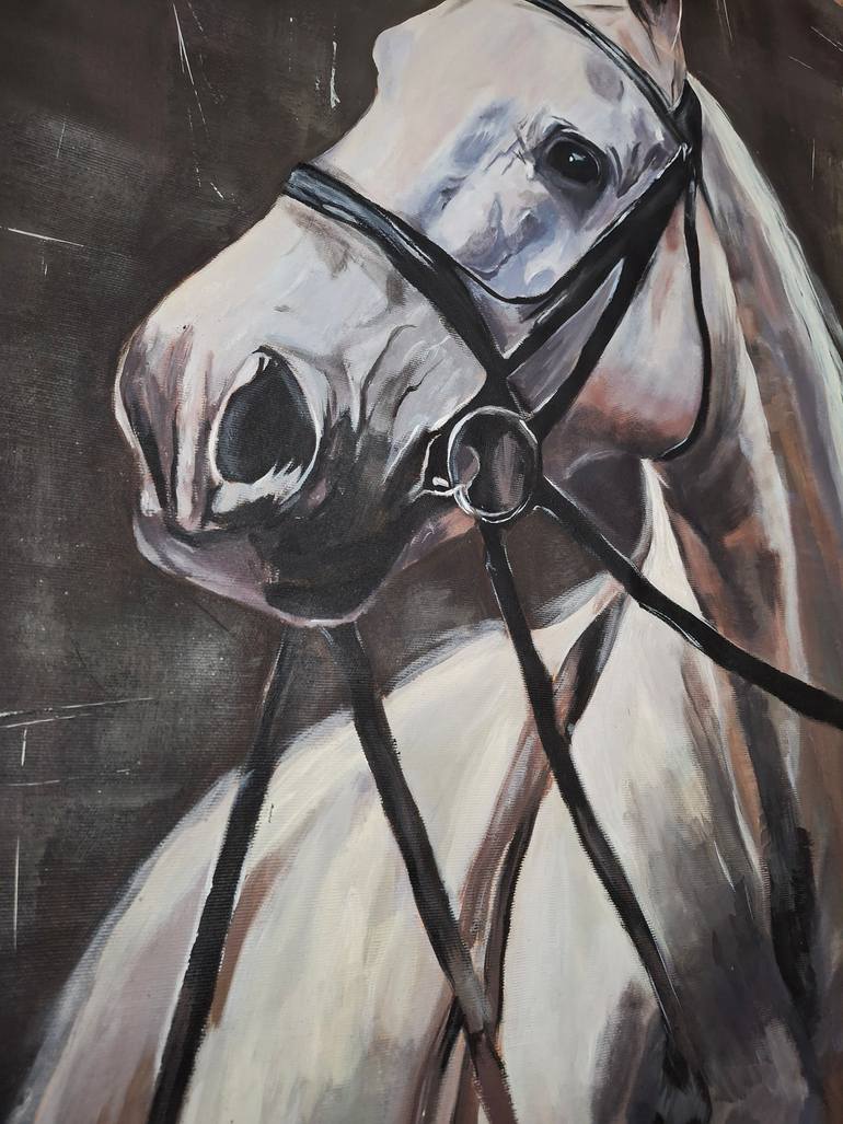 Original Realism Horse Painting by Anita Csapó