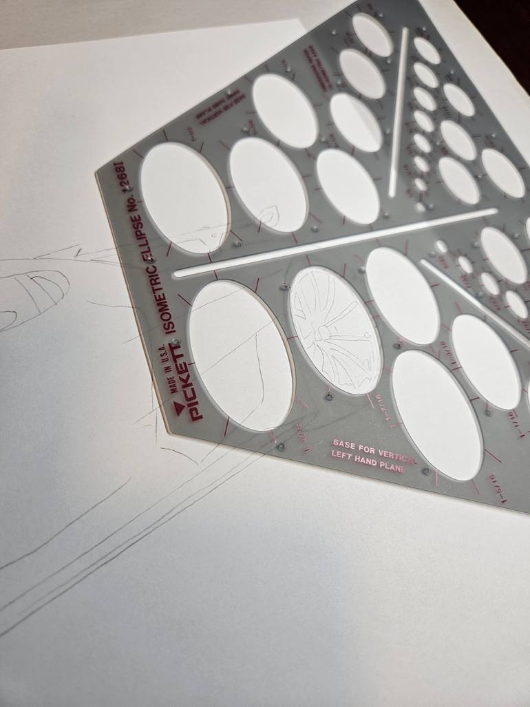 Original Art Deco Car Drawing by Supercar Core Division