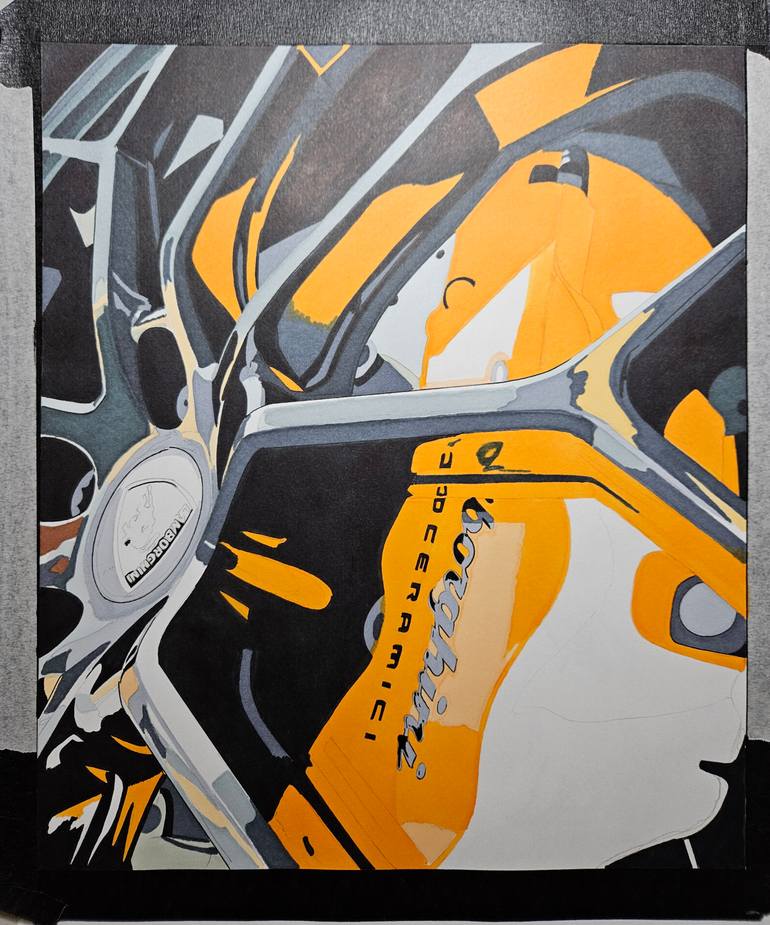 Original Art Deco Car Drawing by Supercar Core Division