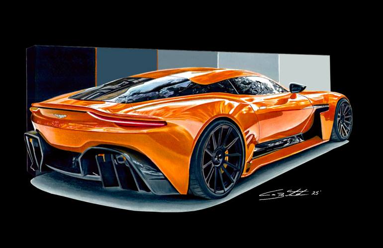Original Contemporary Car Drawing by Supercar Core Division