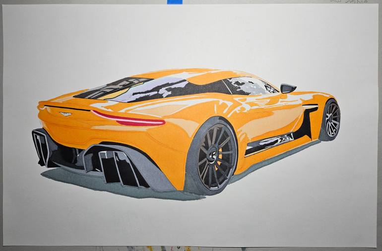 Original Contemporary Car Drawing by Supercar Core Division