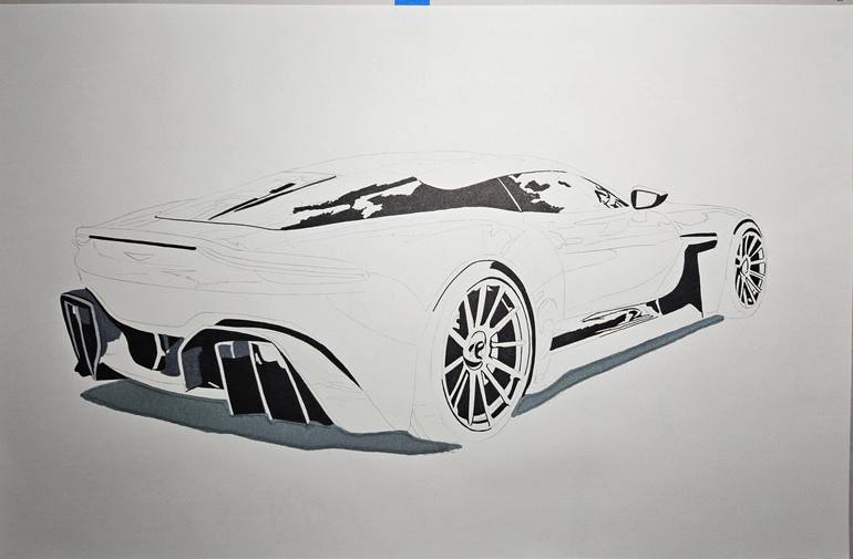 Original Contemporary Car Drawing by Supercar Core Division
