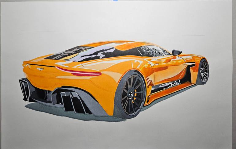 Original Contemporary Car Drawing by Supercar Core Division