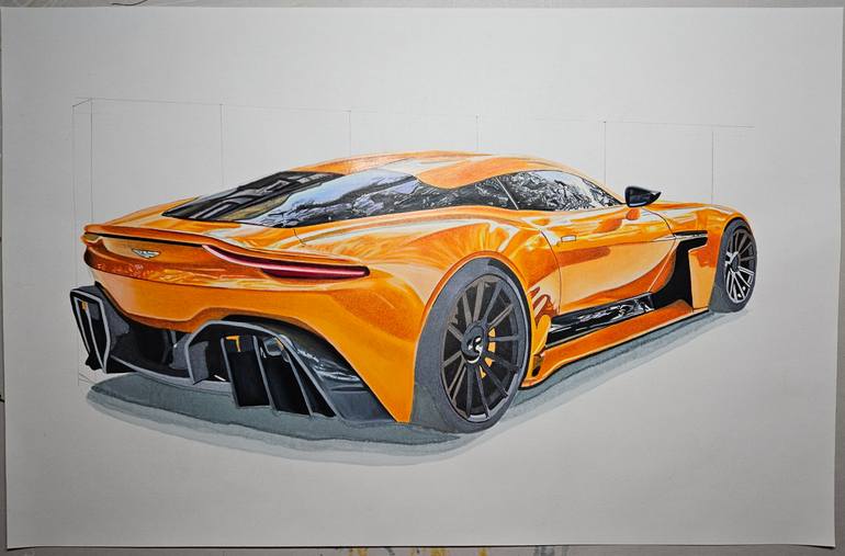 Original Contemporary Car Drawing by Supercar Core Division