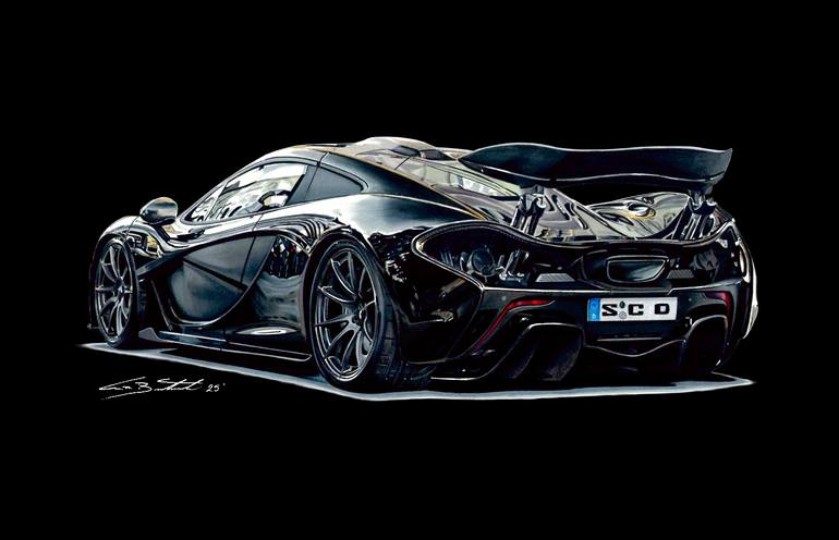 Original Photorealism Car Drawing by Supercar Core Division