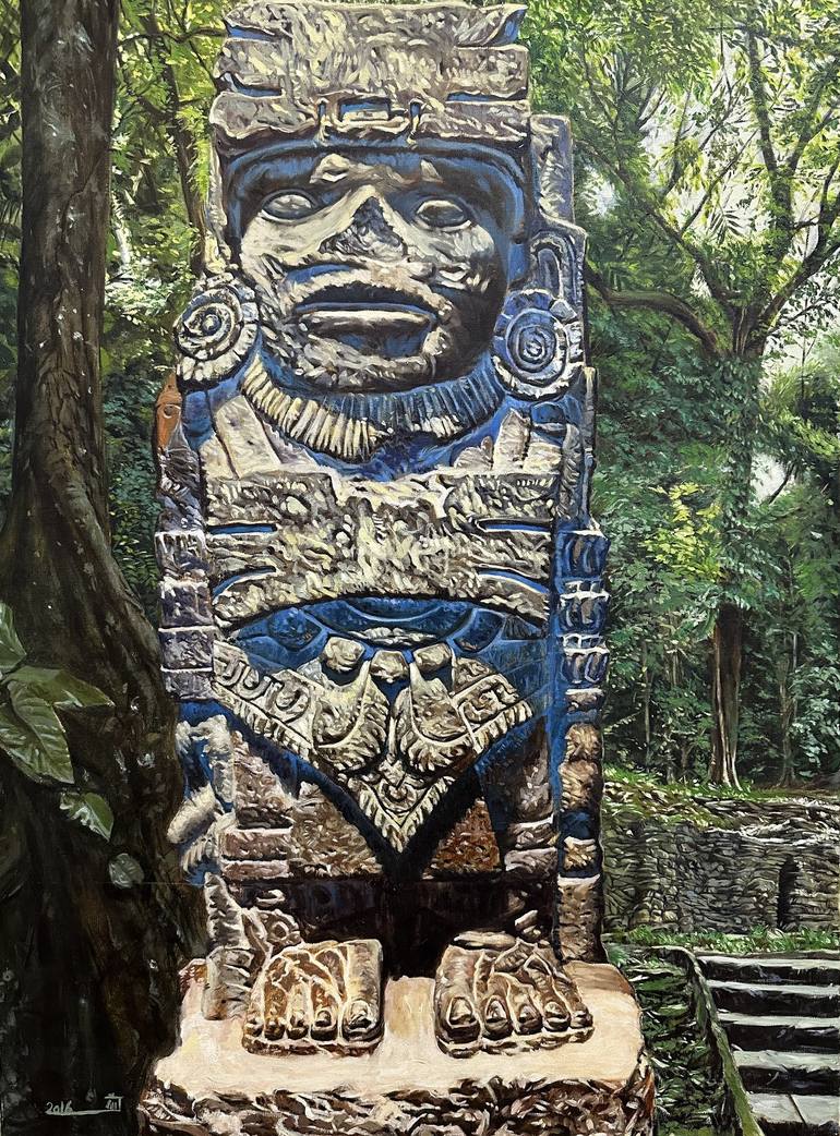 Original Classical Mythology Painting by Arash Shoveiri | Symbolism Art on Canvas | Guardian of the Jungle