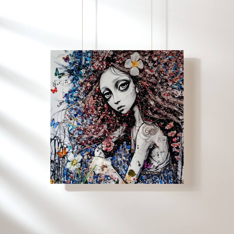 Original Artificial Intelligence Women Mixed Media by Dana Casey