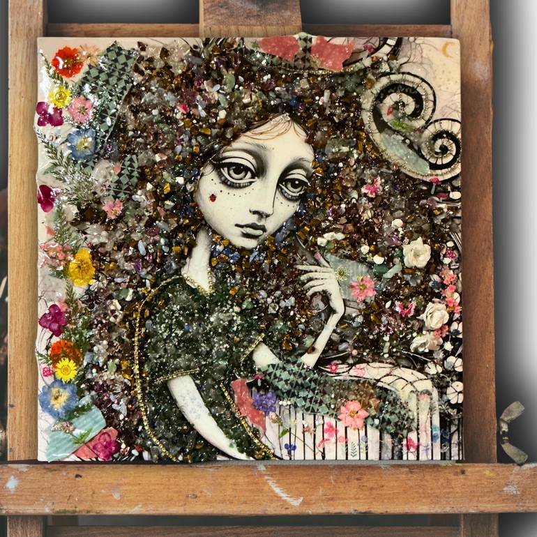 Original Abstract Expressionism Women Mixed Media by Dana Casey