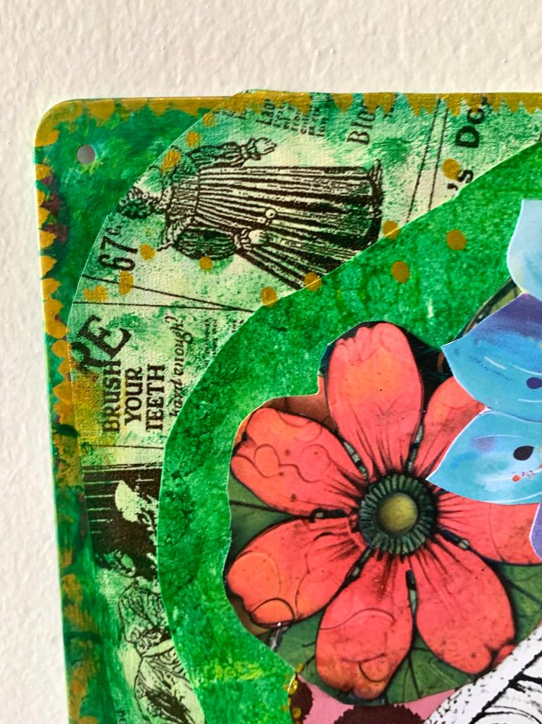 Original Art Nouveau Abstract Collage by Cecilia Marienkoff