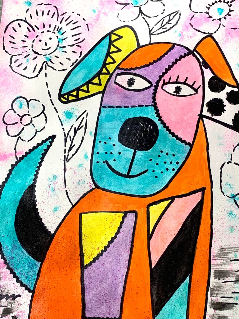 Original Abstract Animal Painting by Cecilia Marienkoff