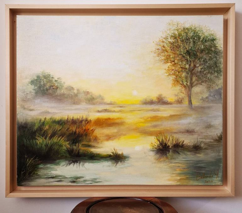 Original Impressionism Landscape Painting by Yuka Gubenko