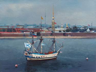 Original Photorealism Boat Paintings by Anton Soldatov