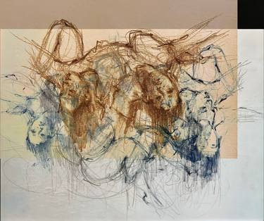 Original Abstract Expressionism Body Digital by Eri Papadopoulou