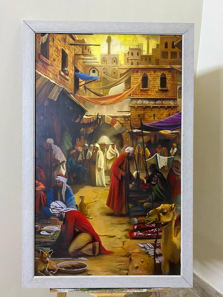 Original Impressionism Architecture Paintings by Muhammad Sameer  Khan