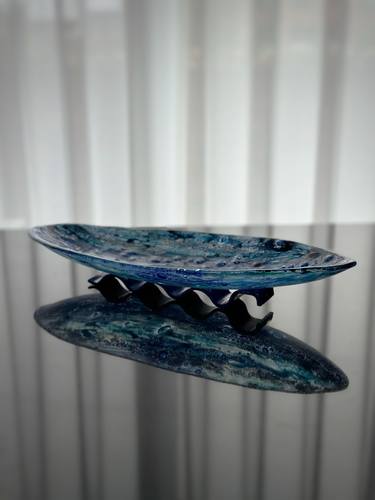 Original Abstract Seascape Sculpture by Oksana Zabara