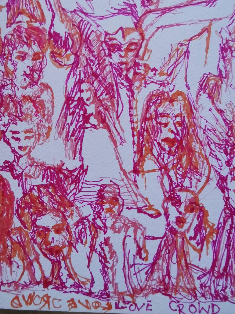 Original Abstract Expressionism Fantasy Drawing by Jeannine Viljoen