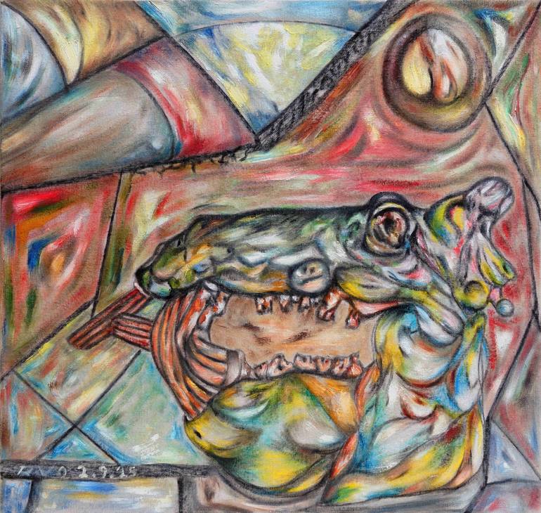 Original Cubism Animal Paintings by Rodolfo V Ortiz