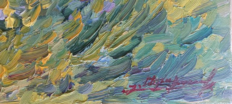 Original Expressionism Floral Painting by Lems Nersisyan