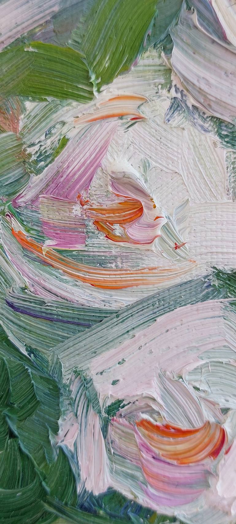 Original Expressionism Floral Painting by Lems Nersisyan