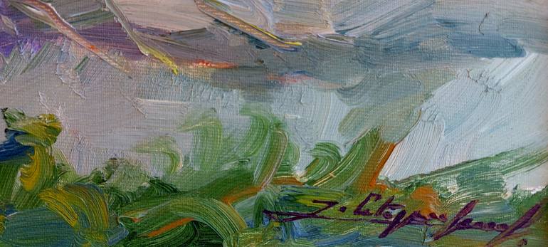 Original Expressionism Floral Painting by Lems Nersisyan