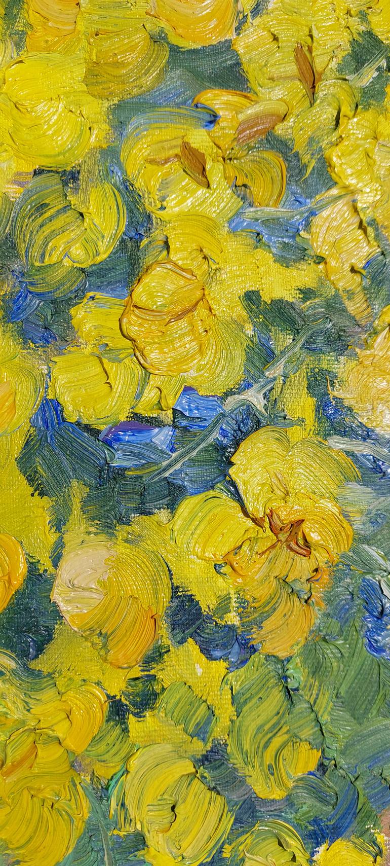 Original Expressionism Floral Painting by Lems Nersisyan