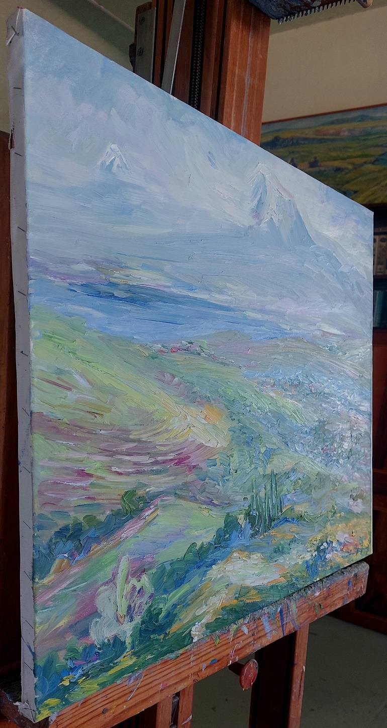Original Expressionism Landscape Painting by Lems Nersisyan