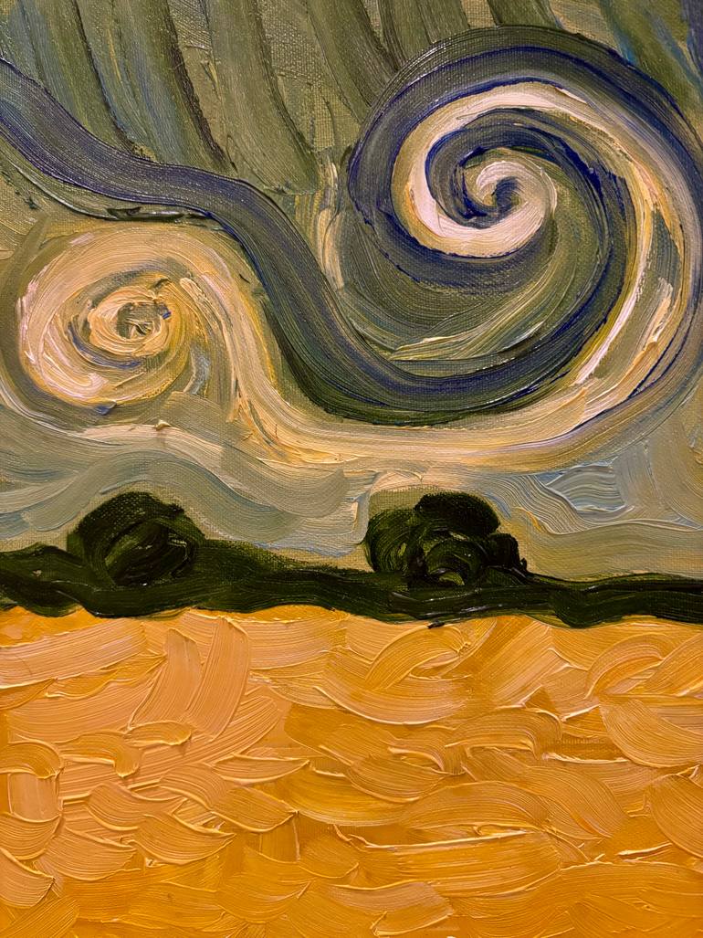 Original Abstract Expressionism Nature Painting by Sofia Leopoulou