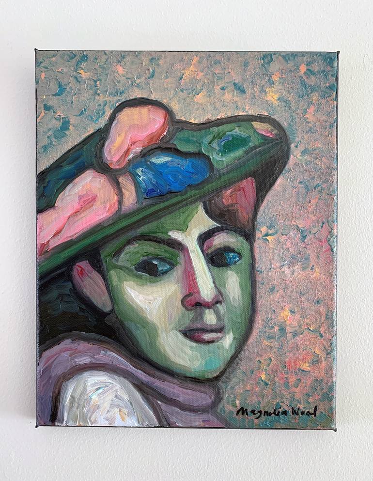 Original Expressionism Women Painting by Magnolia Wood