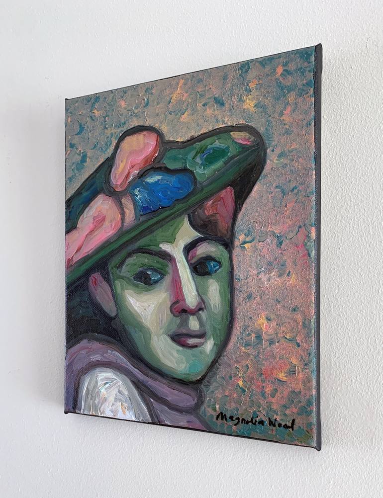 Original Expressionism Women Painting by Magnolia Wood