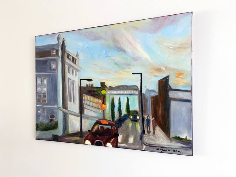 Original Contemporary Cities Painting by Magnolia Wood