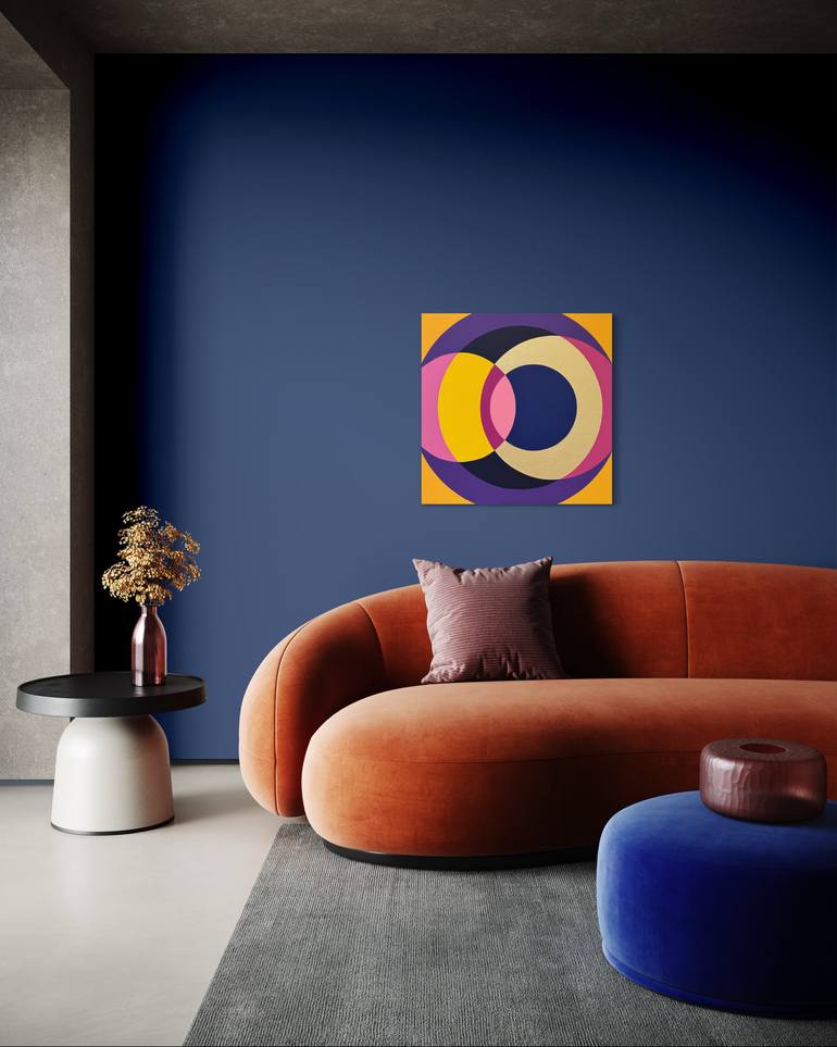 Original Abstract Geometric Painting by Laura Rota