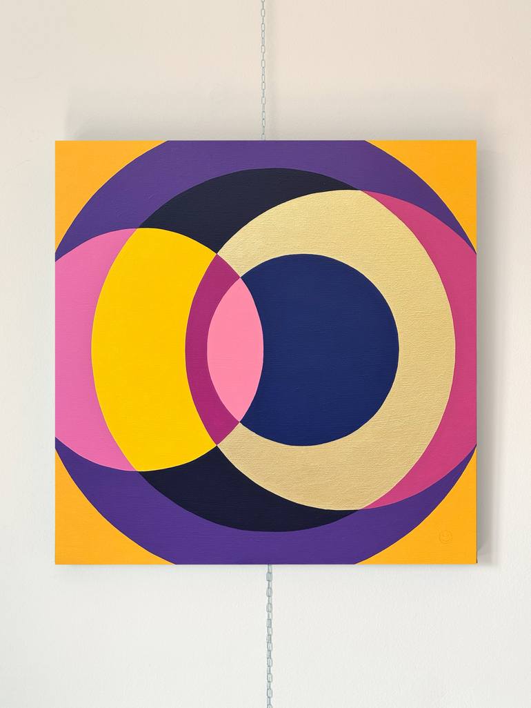 Original Abstract Geometric Painting by Laura Rota