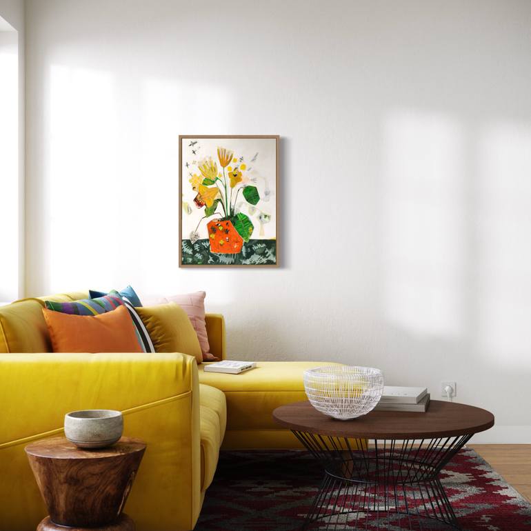 Original Abstract Floral Painting by Sarah Fitzgerald