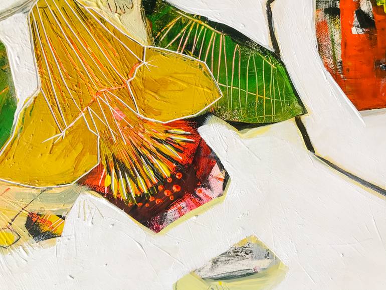 Original Abstract Floral Painting by Sarah Fitzgerald