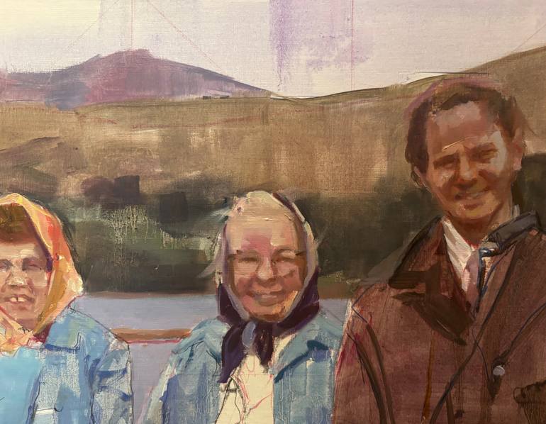 Original Figurative Family Painting by Mar Herrera Casariego