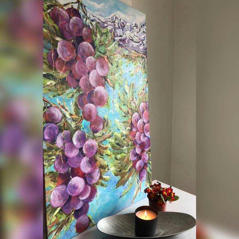 Original Art Deco Nature Painting by Irena Mazel